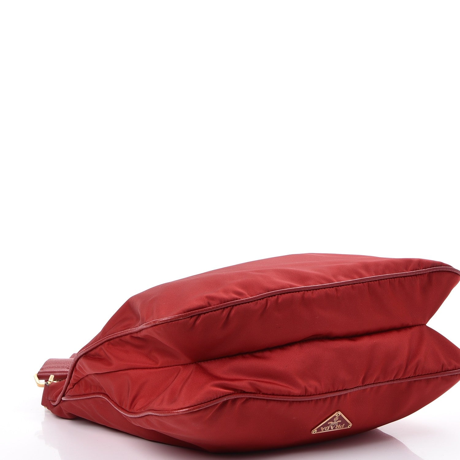 Prada Nylon Vela Vitello Daino Flat Messenger Bag Red 4 of 7