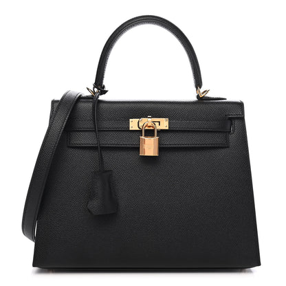 Hermes Epsom Kelly Sellier 25 Black 1 of 19