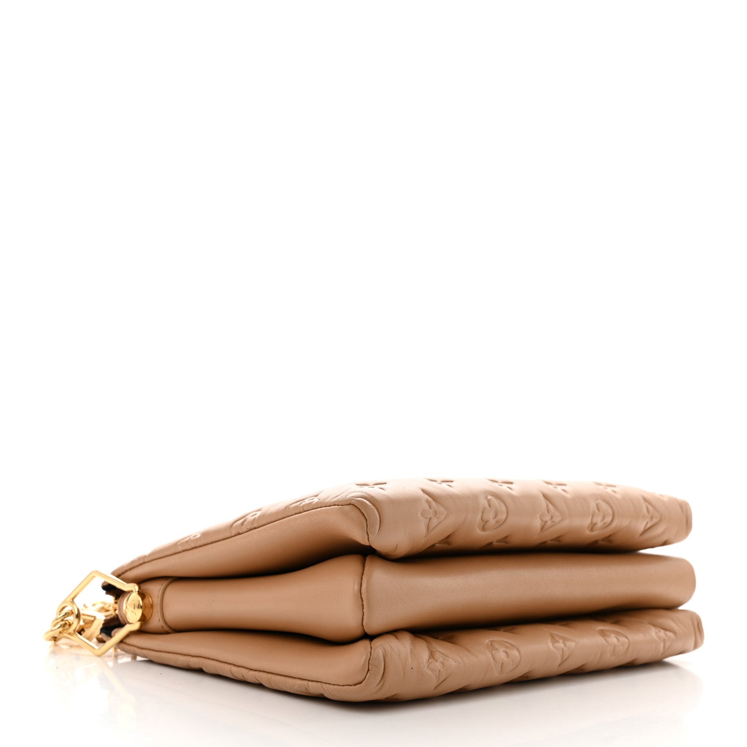 Louis Vuitton Lambskin Embossed Monogram Coussin PM Camel 5 of 13