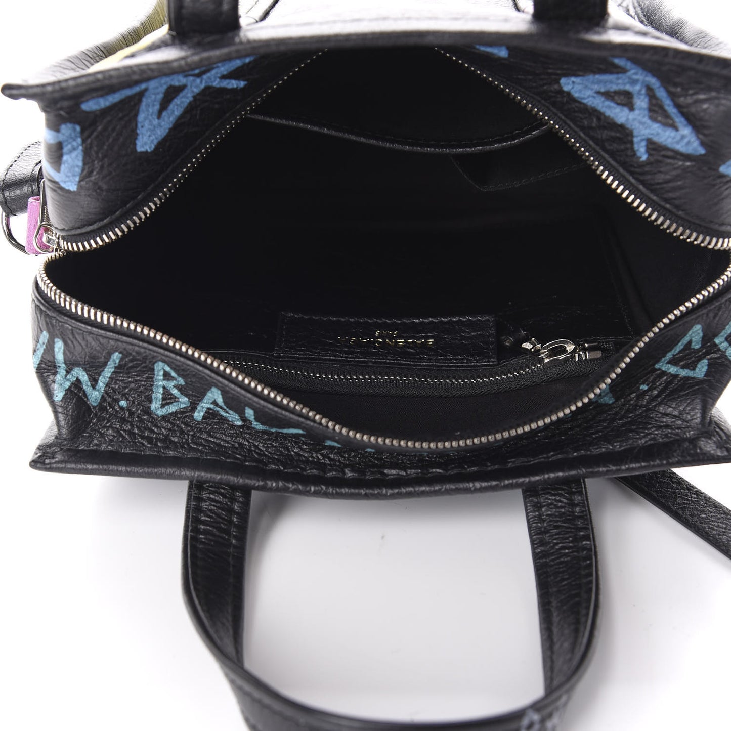 Agneau Arena Graffiti All Over XS Bazar Shopper Tote Black Multicolor