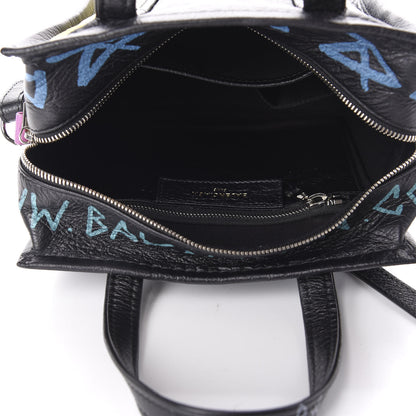 Balenciaga Agneau Arena Graffiti All Over XS Bazar Shopper Tote Black Multicolor 5 of 10