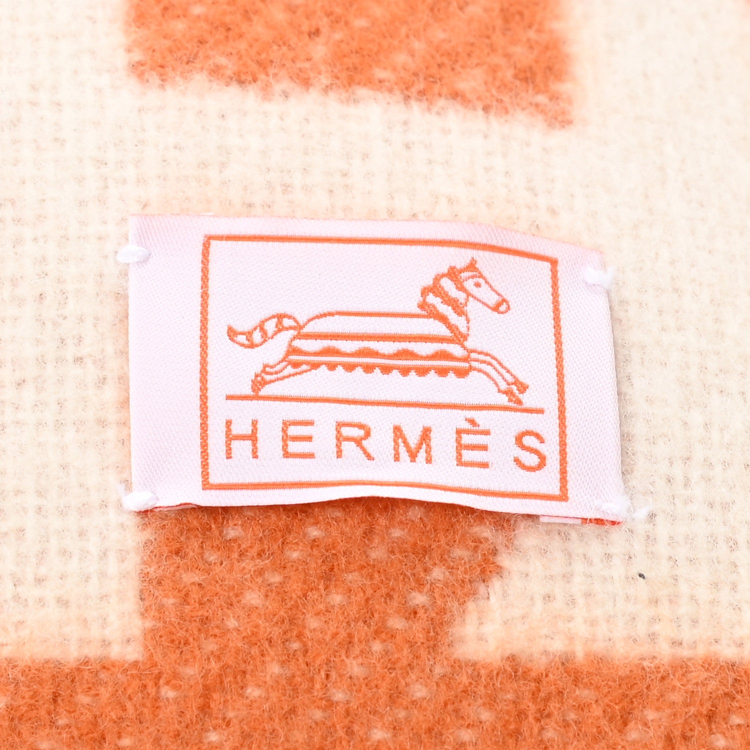 Hermes Wool Cashmere Avalon Epopee Pillow Mandarine Rose 3 of 3