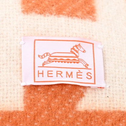 Hermes Wool Cashmere Avalon Epopee Pillow Mandarine Rose 3 of 3