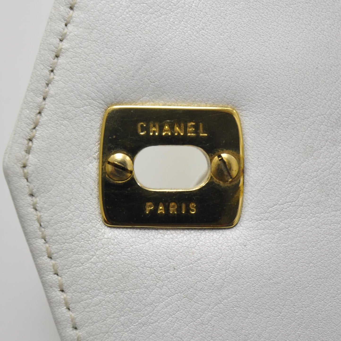 Lambskin Flap Waist Belt Bag White 75 30