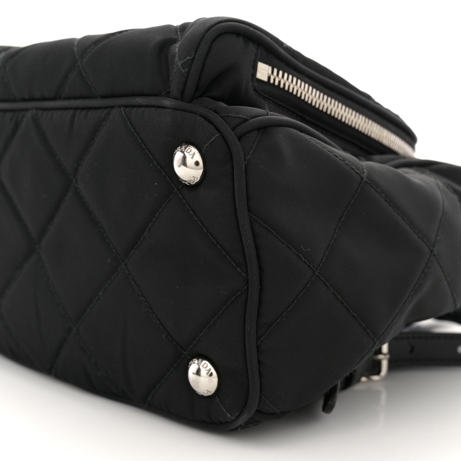 Prada Nylon Tessuto Impuntu Quilted Backpack Black 9 of 11