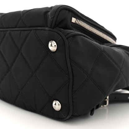Prada Nylon Tessuto Impuntu Quilted Backpack Black 9 of 11