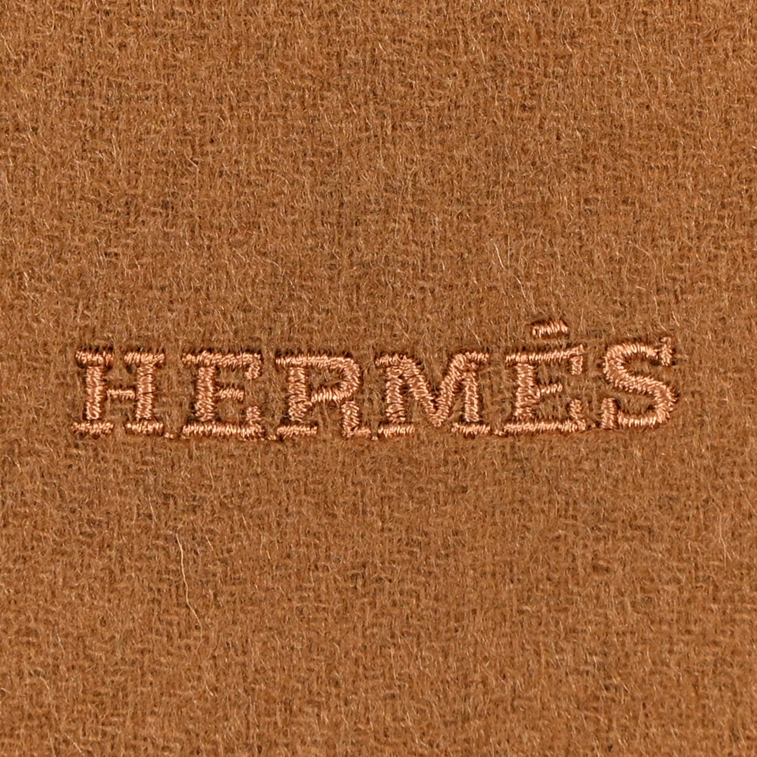 Hermes Cashmere Fringe Double Face Scarf Marine Bronze 2 of 4