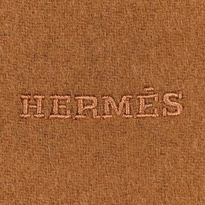 Hermes Cashmere Fringe Double Face Scarf Marine Bronze 2 of 4