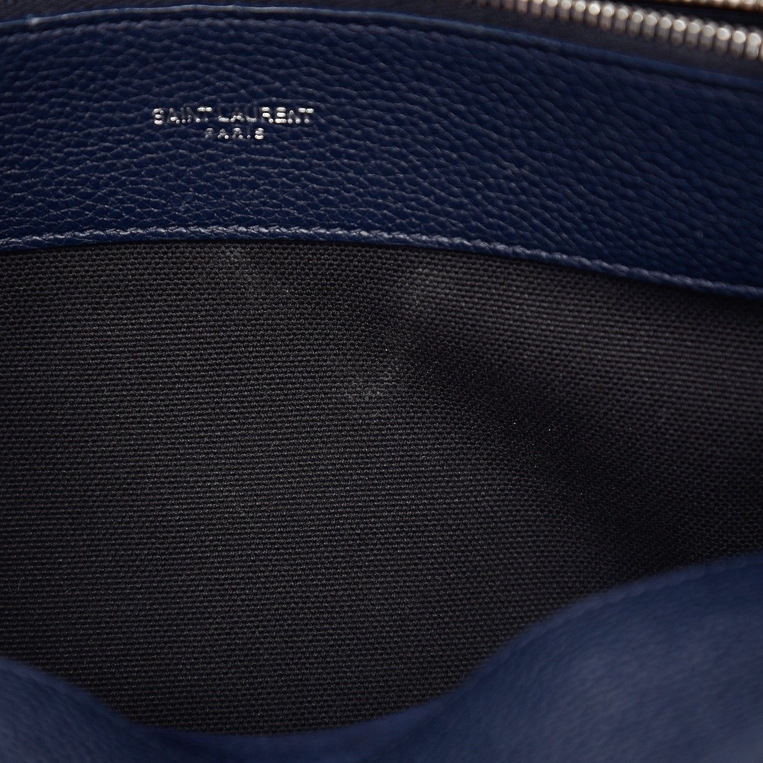 Saint Laurent Grained Calfskin Small Supple Sac De Jour Navy 7 of 14