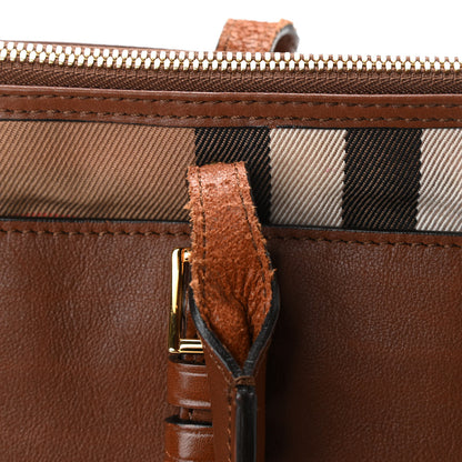 Burberry Calfskin House Check Small Salisbury Tote Brown 15 of 16