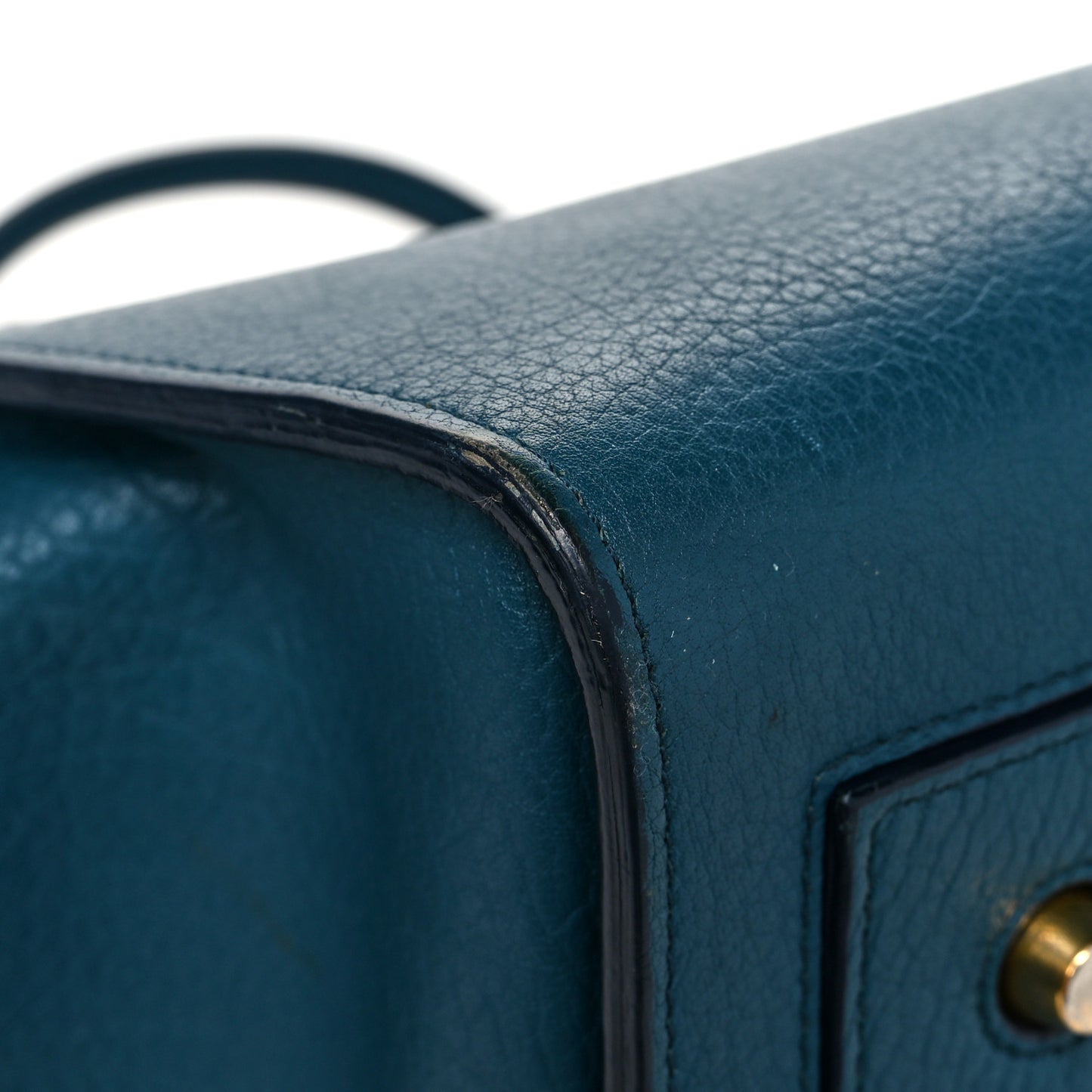 Crisped Calfskin Small Tie Knot Tote Metallic Blue
