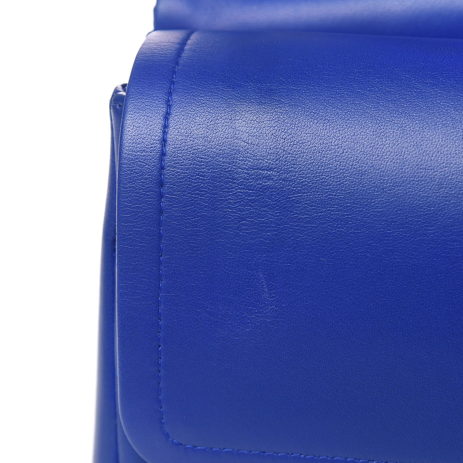 Chanel Lambskin Chevron Quilted Jumbo Double Flap Blue 10 of 11