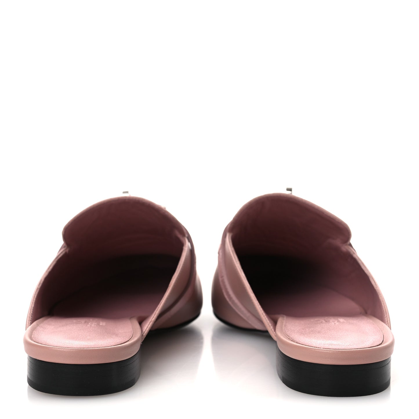Matte Alligator Calfskin Oz Mules 37.5 Rose Aquarelle