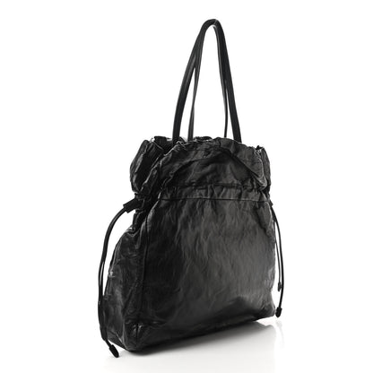 Prada Nappa Antique Shoulder Bag Black 2 of 8
