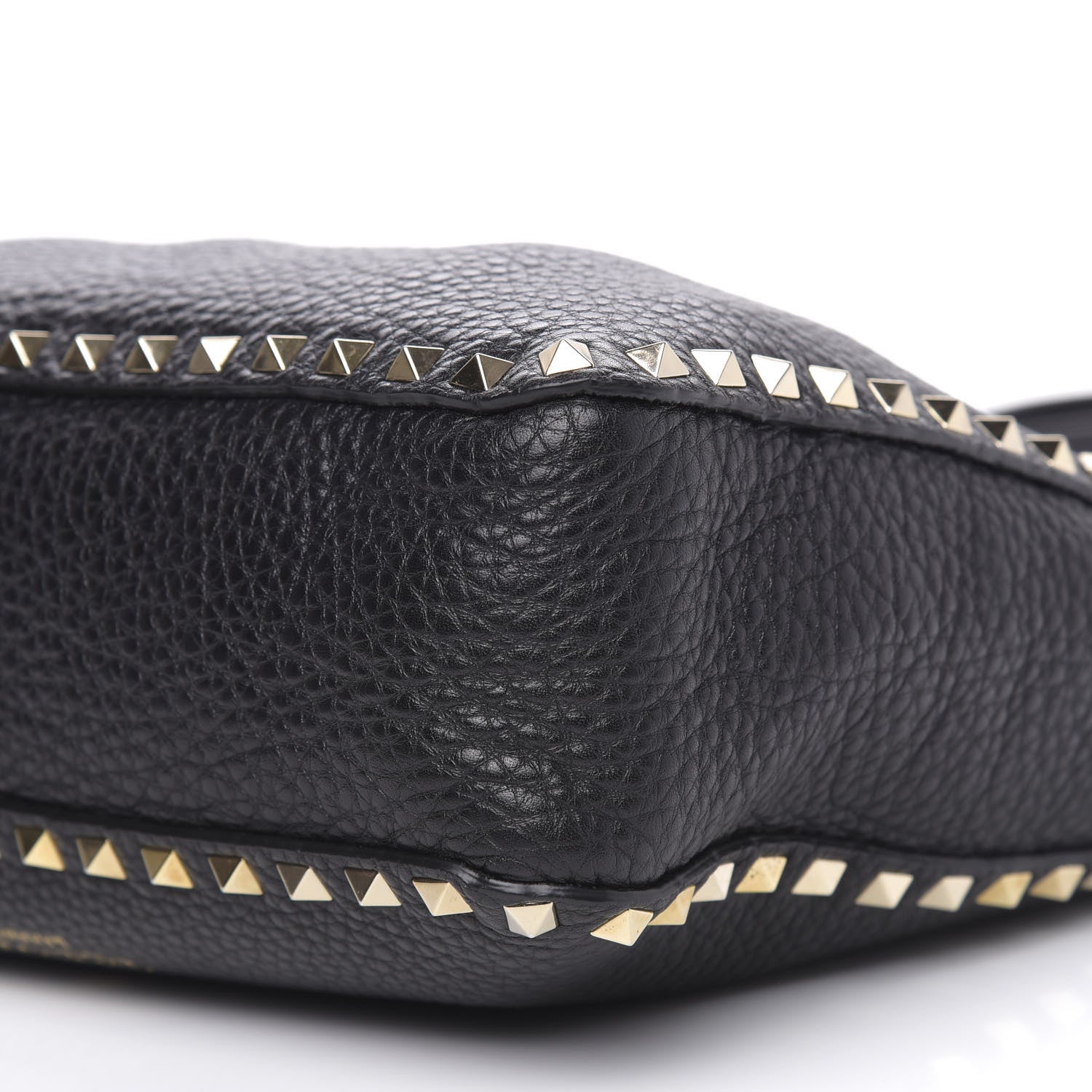 Valentino Garavani Pebbled Calfskin Small Rockstud Flip-Lock Messenger Bag Black 8 of 9