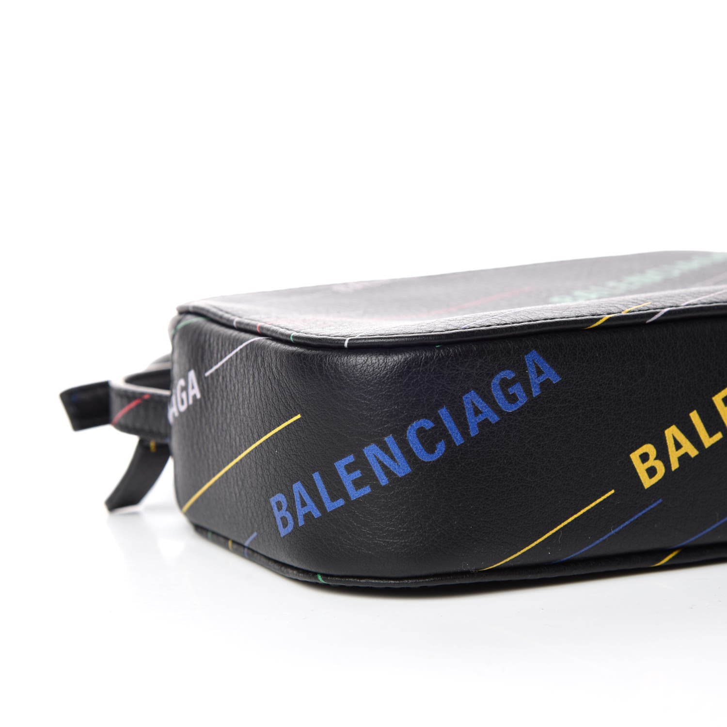 Balenciaga Calfskin Logo Print XS Everyday Camera Bag Black Multicolor 5 of 9