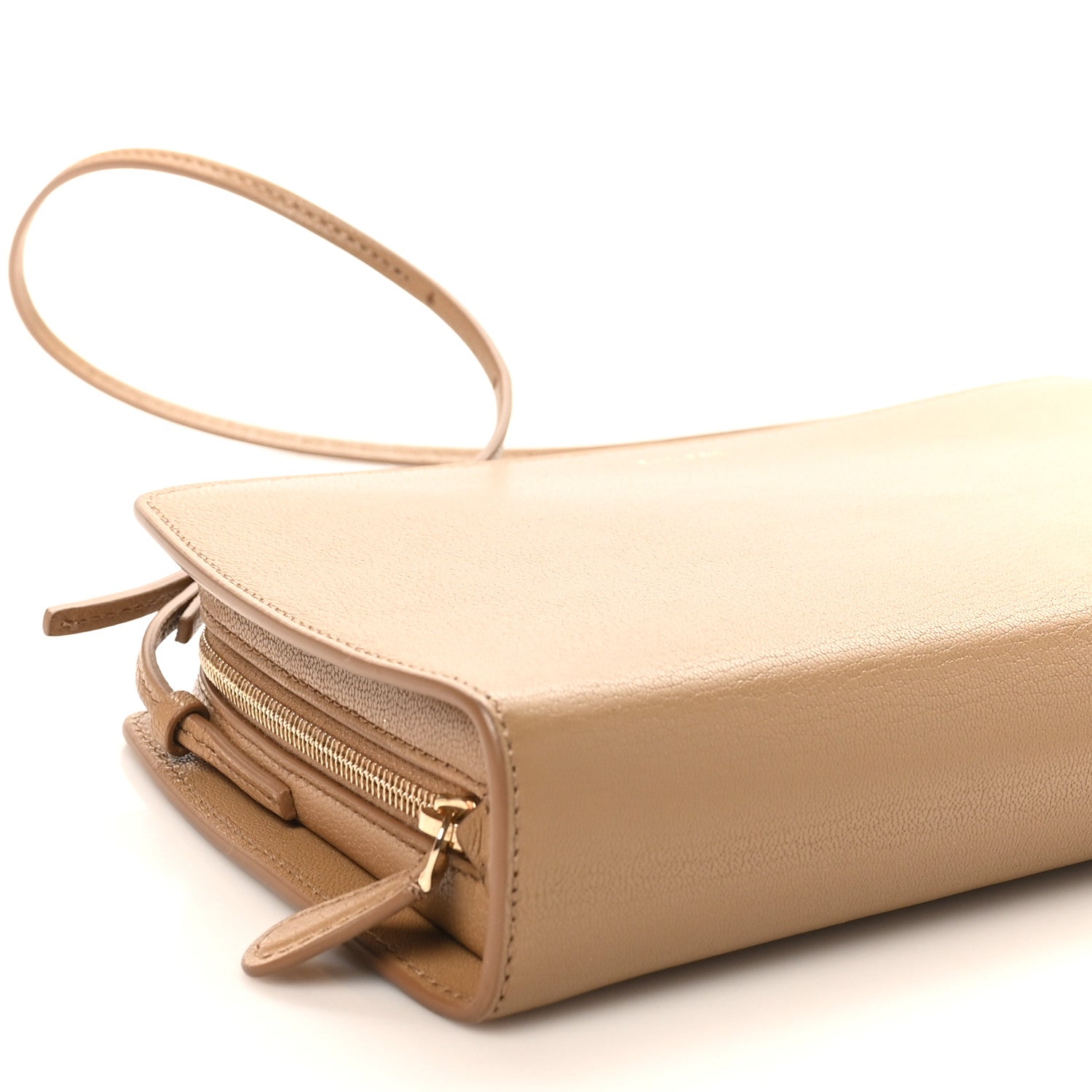 The Row Saddle Calfskin Dalia Baguette Shoulder Bag Warm Chestnut 8 of 9