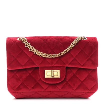 Chanel Velvet Quilted Mini 2.55 Reissue Flap Red 1 of 8