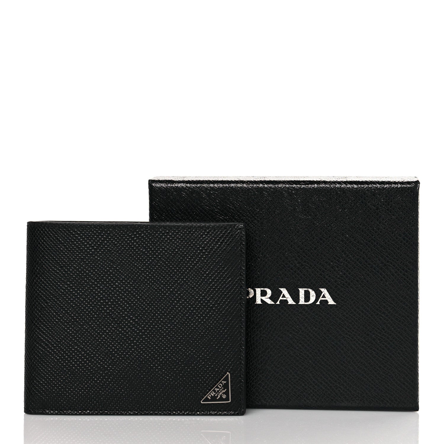 Prada Saffiano Bi-Fold Wallet Black 8 of 8