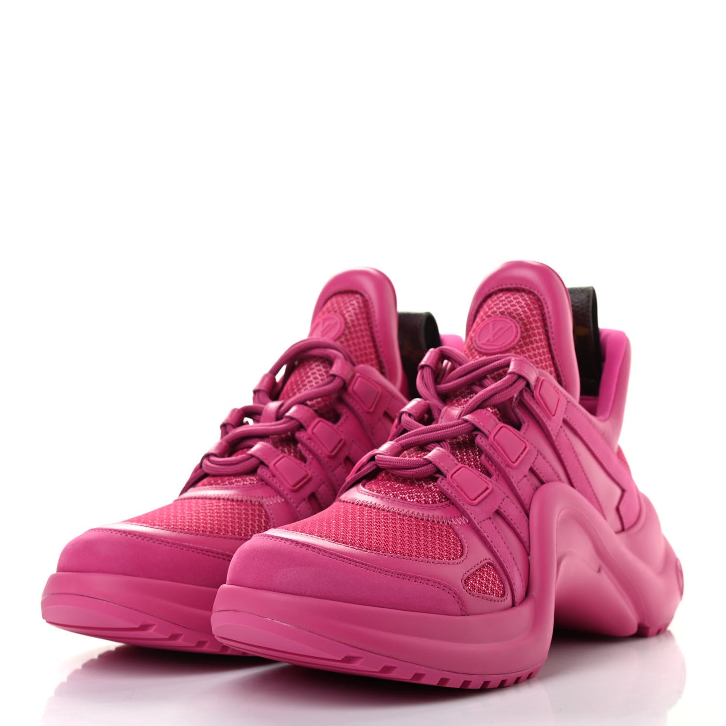 Calfskin Technical Nylon LV Archlight Sneakers 40 Rose Pop