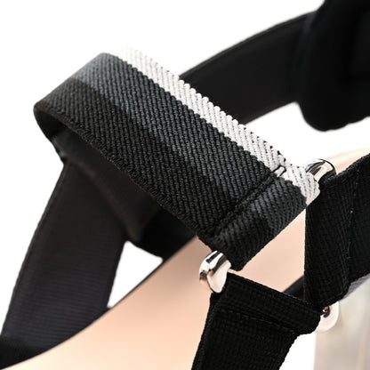 Fendi Technical Mesh Colibri 55mm Slingback Pumps 39 Black Asfalto 8 of 11