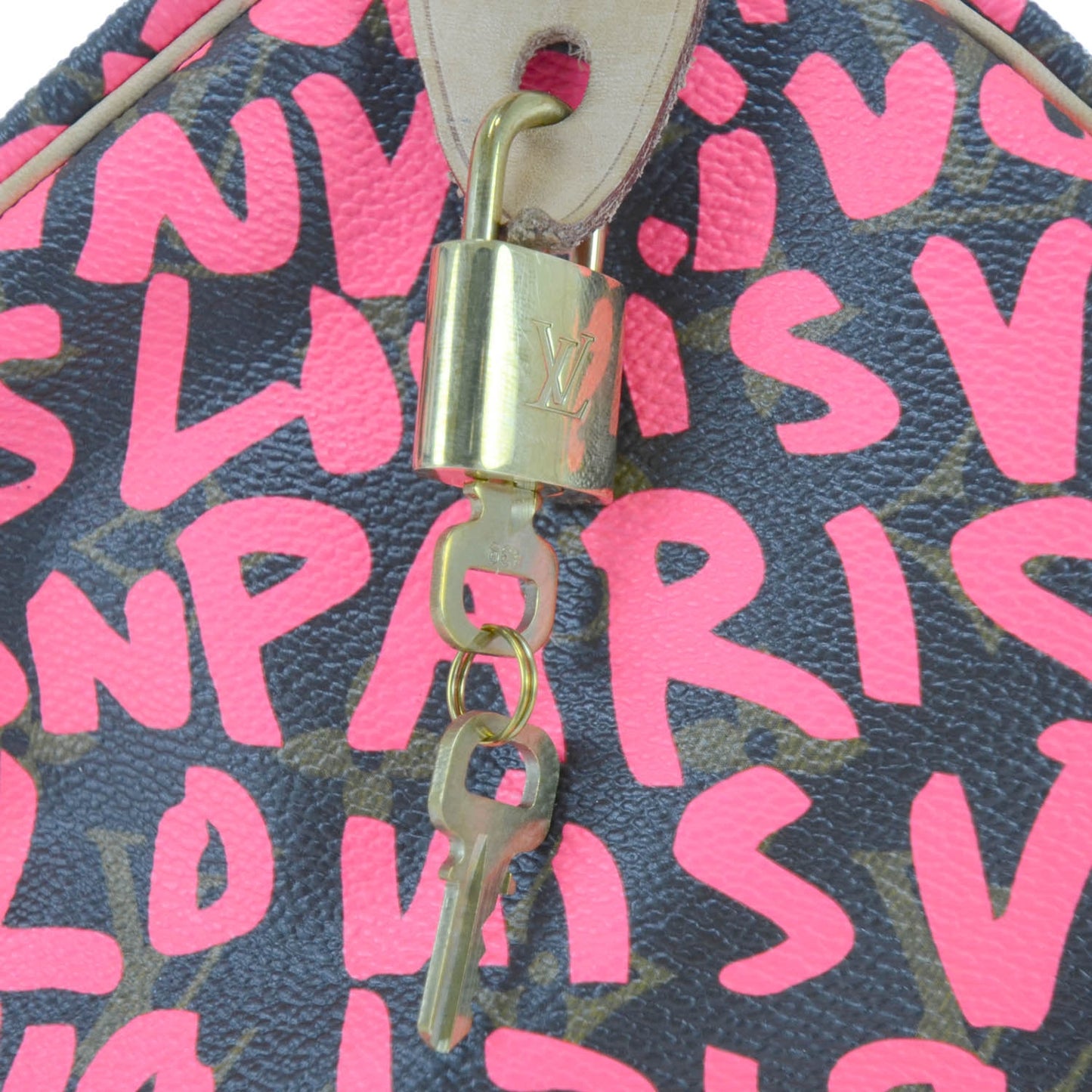 Monogram Graffiti Speedy 30 Fuchsia