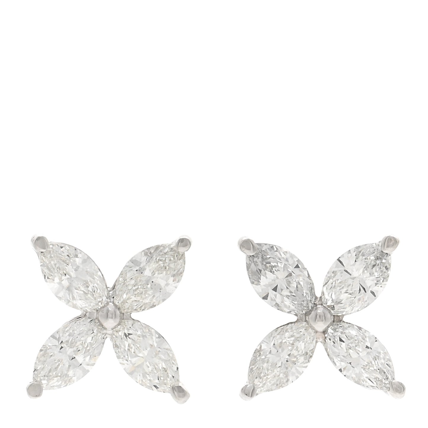 Platinum Diamond Large Victoria Earrings