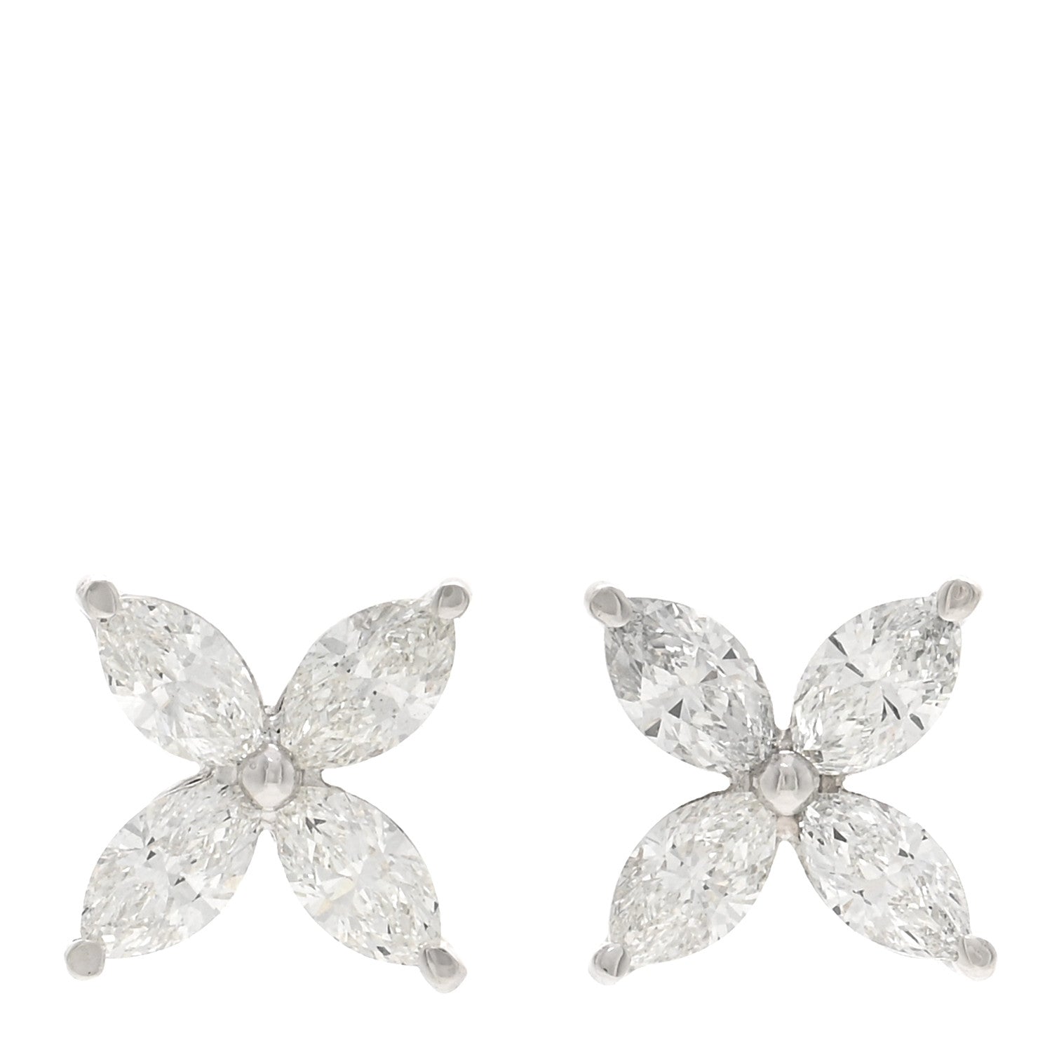 Tiffany Platinum Diamond Large Victoria Earrings 1 of 4