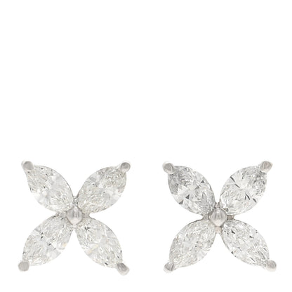Tiffany Platinum Diamond Large Victoria Earrings 1 of 4