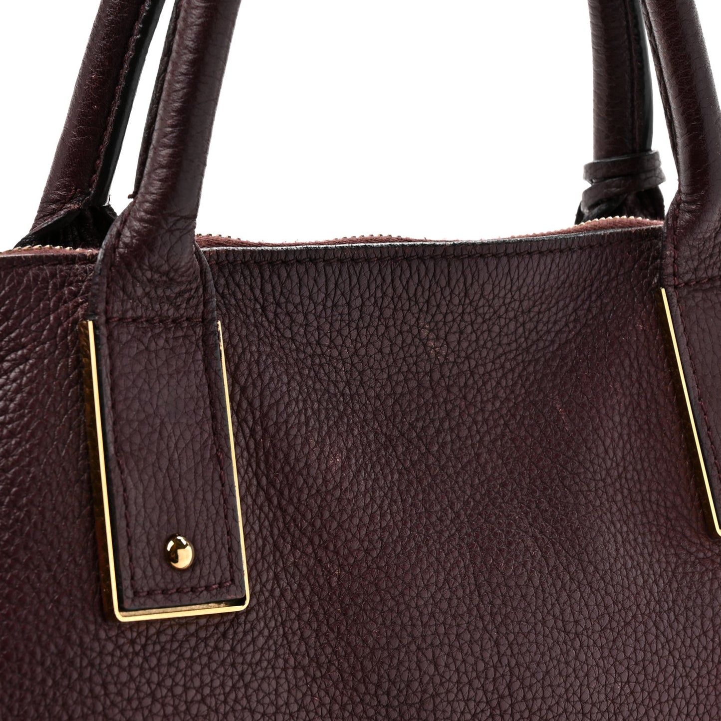 Classic Grained Calfskin Alice Satchel Oxblood