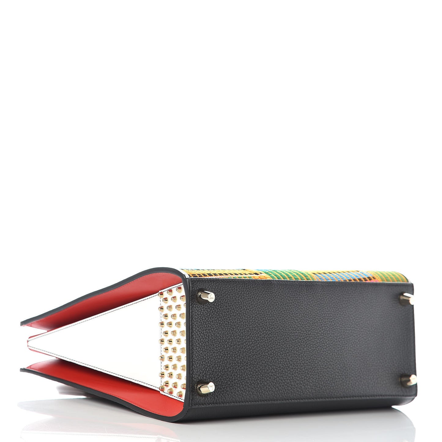 Calfskin Patent Woven Medium Paloma Multicolor