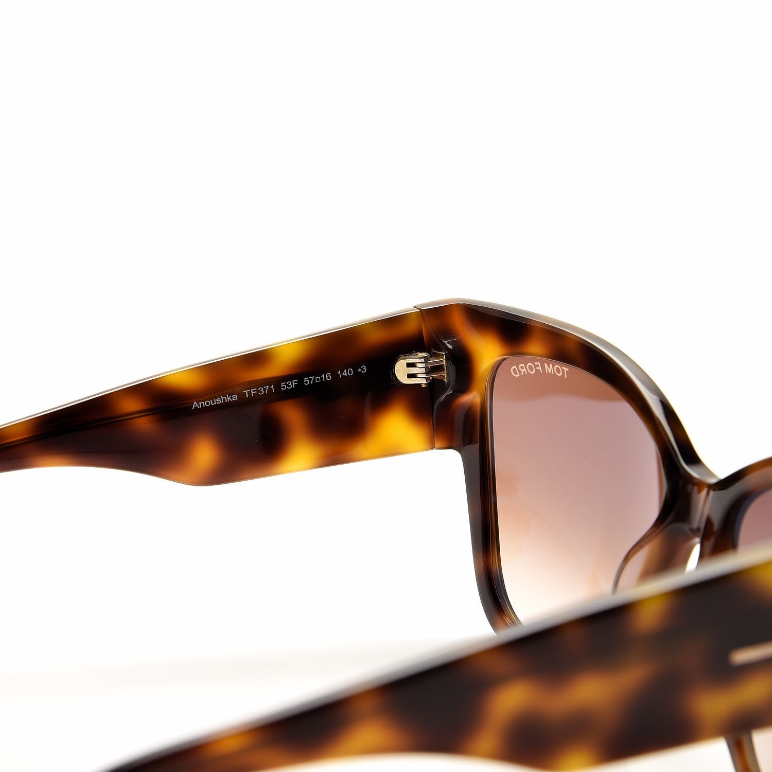 Tom Ford Acetate Anoushka Cat Eye Sunglasses TF371 Tortoise Shell 3 of 8