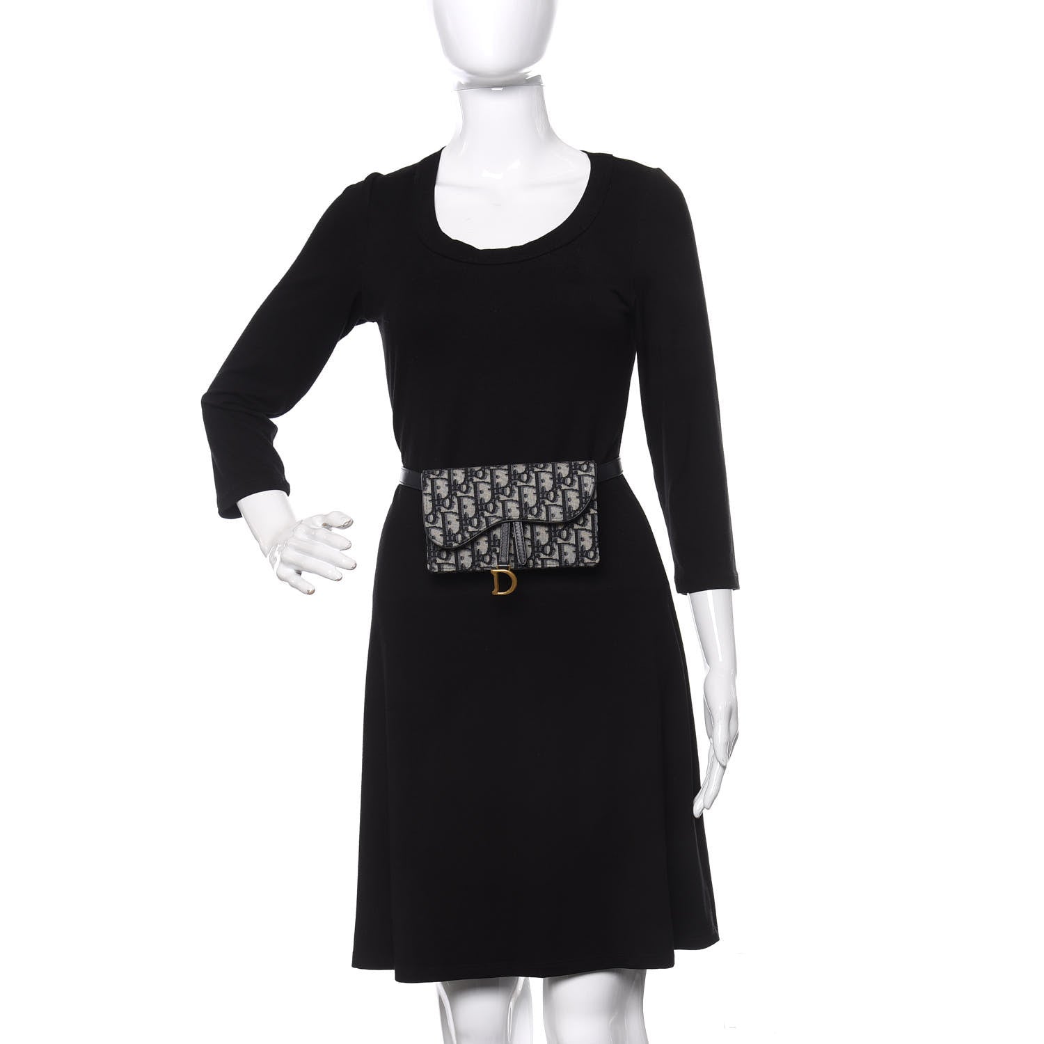 Christian Dior Oblique Saddle Belt Bag Blue 2 of 12