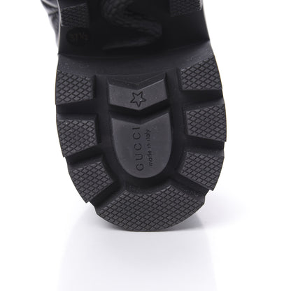 Gucci Calfskin Nappa Rhombus Quilted Trip Ankle Boots 37.5 Black 6 of 7