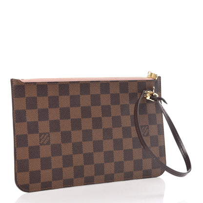 Louis Vuitton Damier Ebene Neverfull MM GM Pochette Rose Ballerine 3 of 7