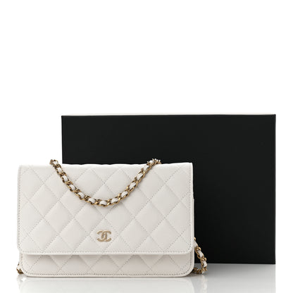 Chanel Caviar Quilted Wallet On Chain WOC White 12 of 12