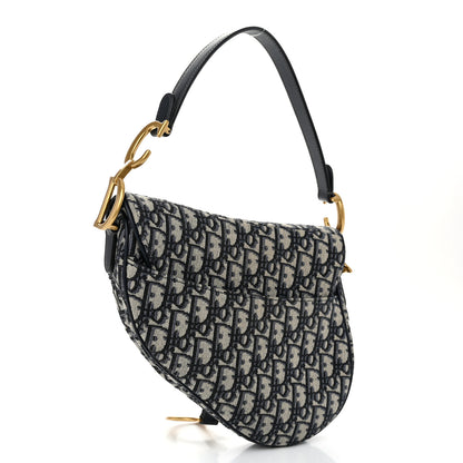 Christian Dior Oblique Saddle Bag Blue 3 of 11