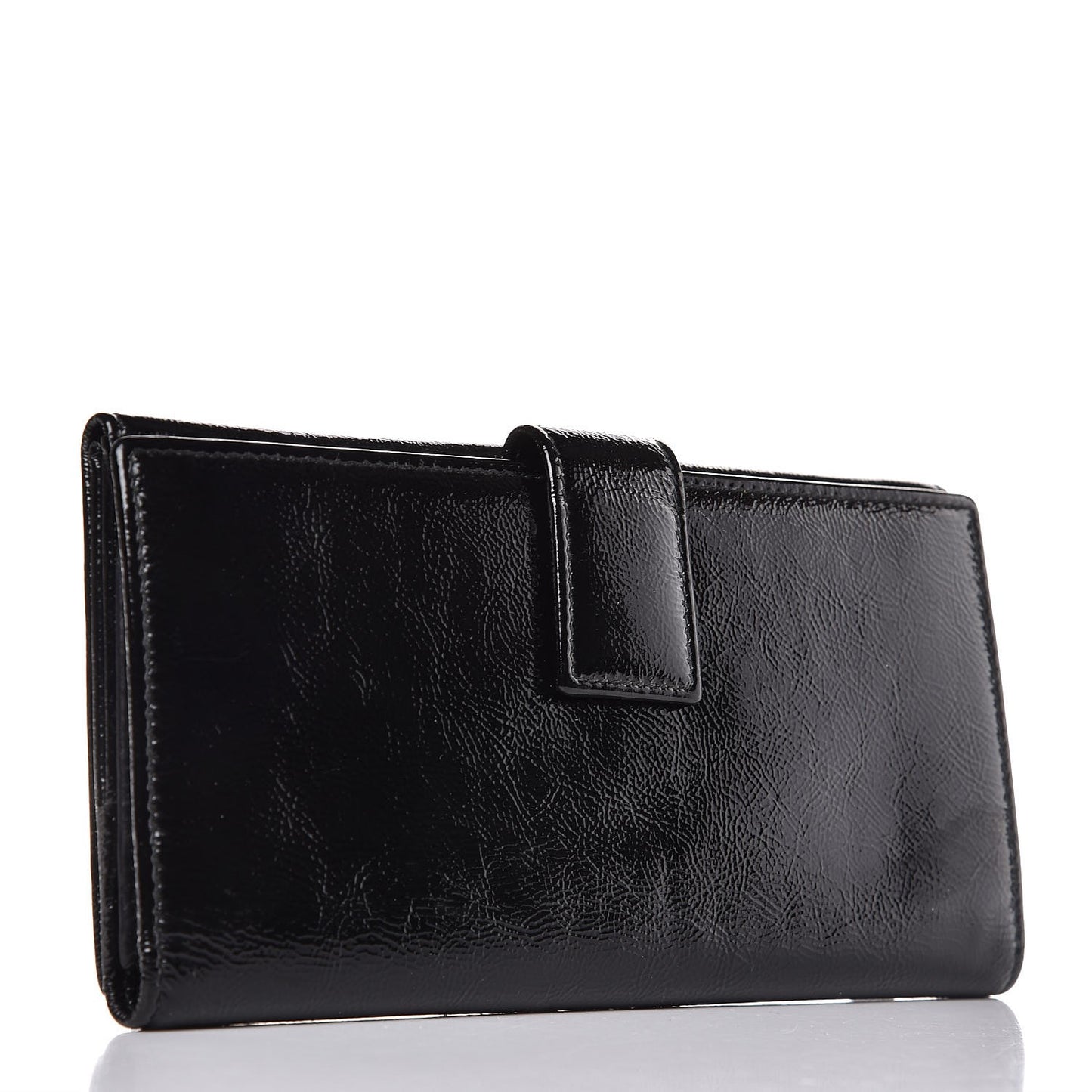 Textured Patent Belle De Jour Wallet Black