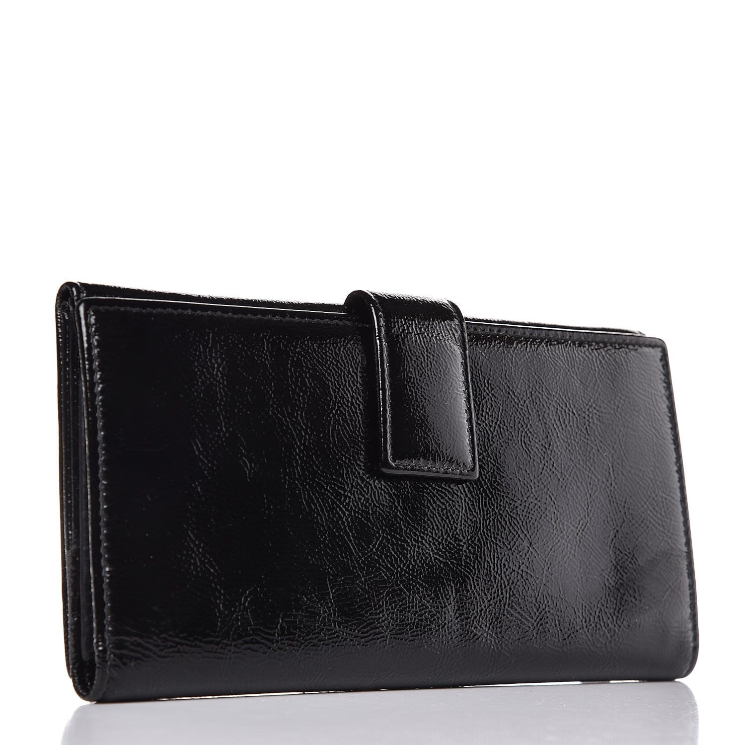 Saint Laurent Textured Patent Belle De Jour Wallet Black 3 of 10