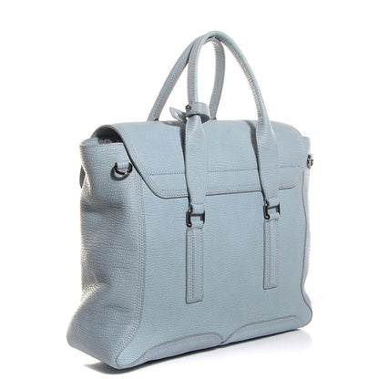 3.1 Phillip Lim 3.1 Leather Large Pashli Satchel Light Blue 3 of 13