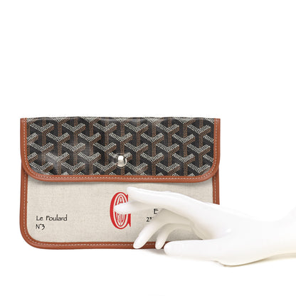 Goyard Goyardine Canvas Le Foulard Pouch Black Gold Off White 2 of 9