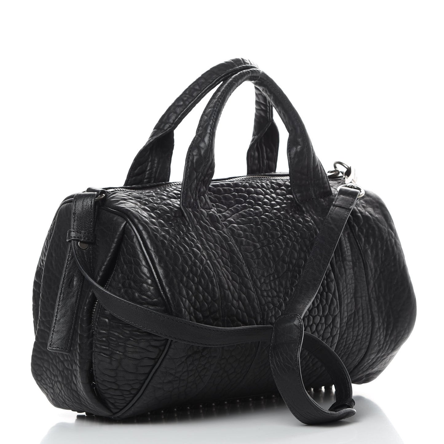 Pebbled Lambskin Rocco Black Nickel Hardware