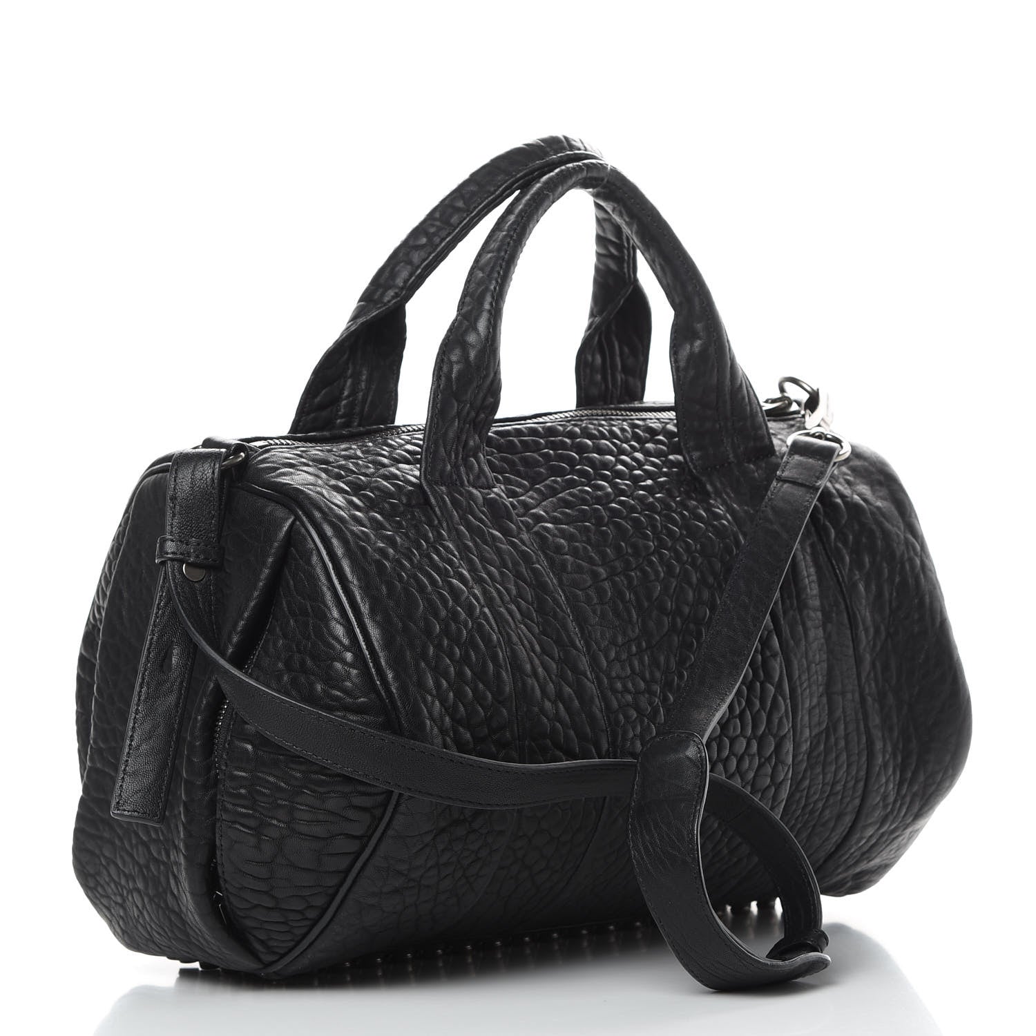 Alexander Wang Pebbled Lambskin Rocco Black Nickel Hardware 3 of 11