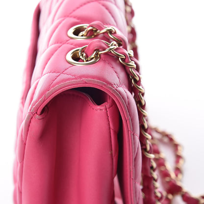 Chanel Lambskin Quilted Jumbo Mademoiselle Chic Flap Fuchsia 13 of 32