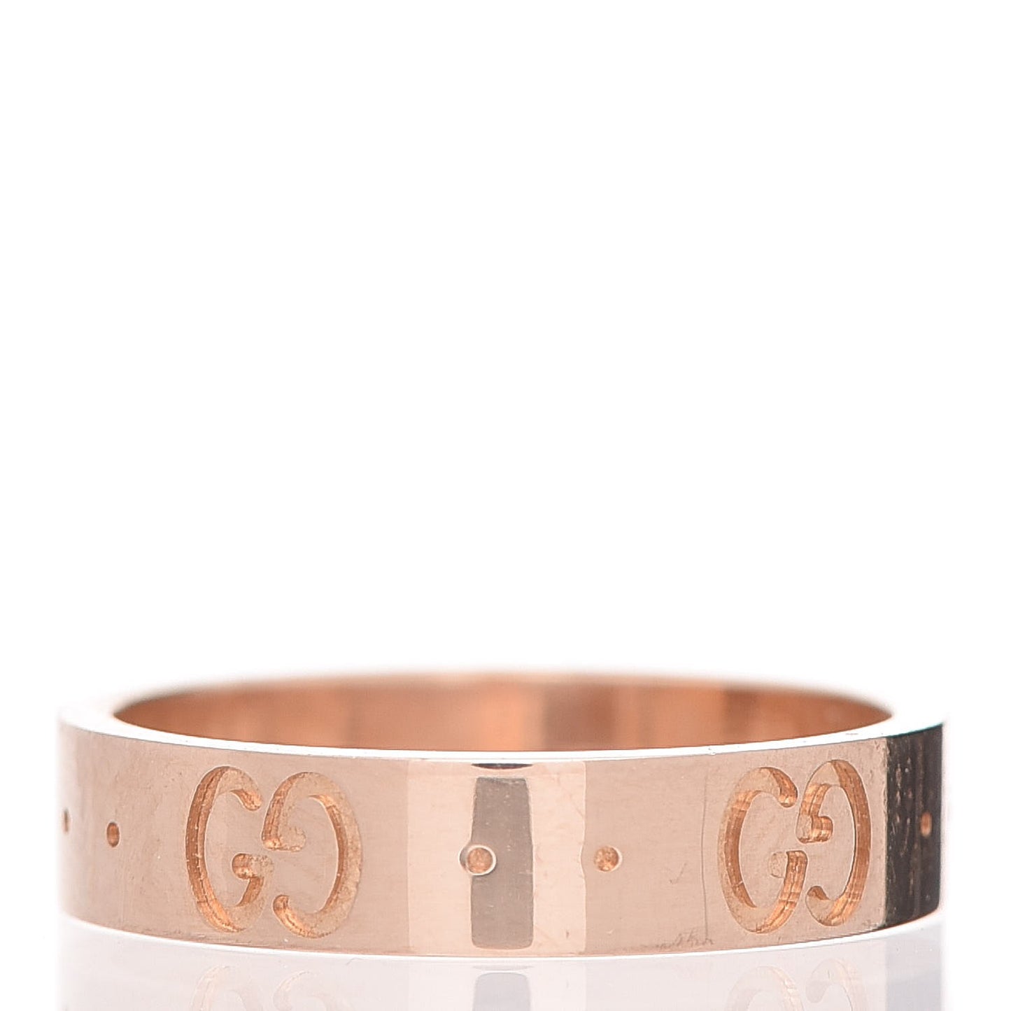 18K Rose Gold 4mm Icon Band Ring 49.3 4.5