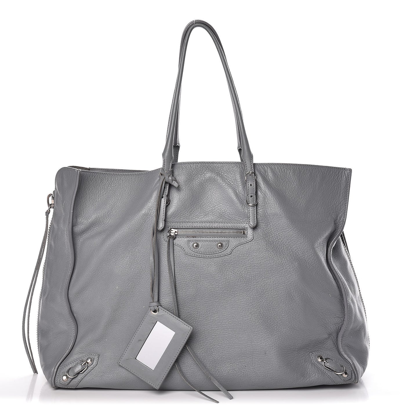Veau Papier A4 Zip Around Tote Grey