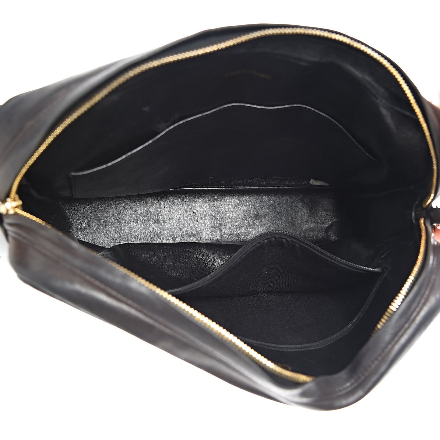 Lambskin Vertical Quilted Flap Camera Case Black