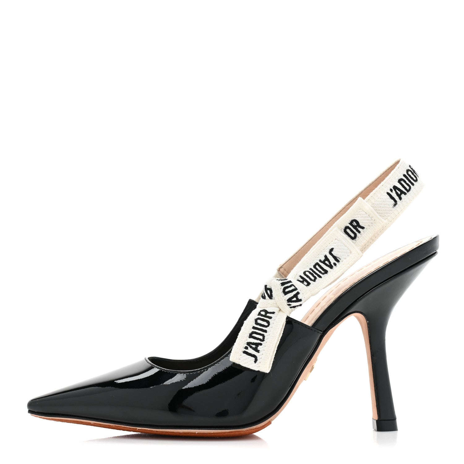 Christian Dior Patent Ribbon J'Adior Slingback 100mm Pumps 35 Black 1 of 9