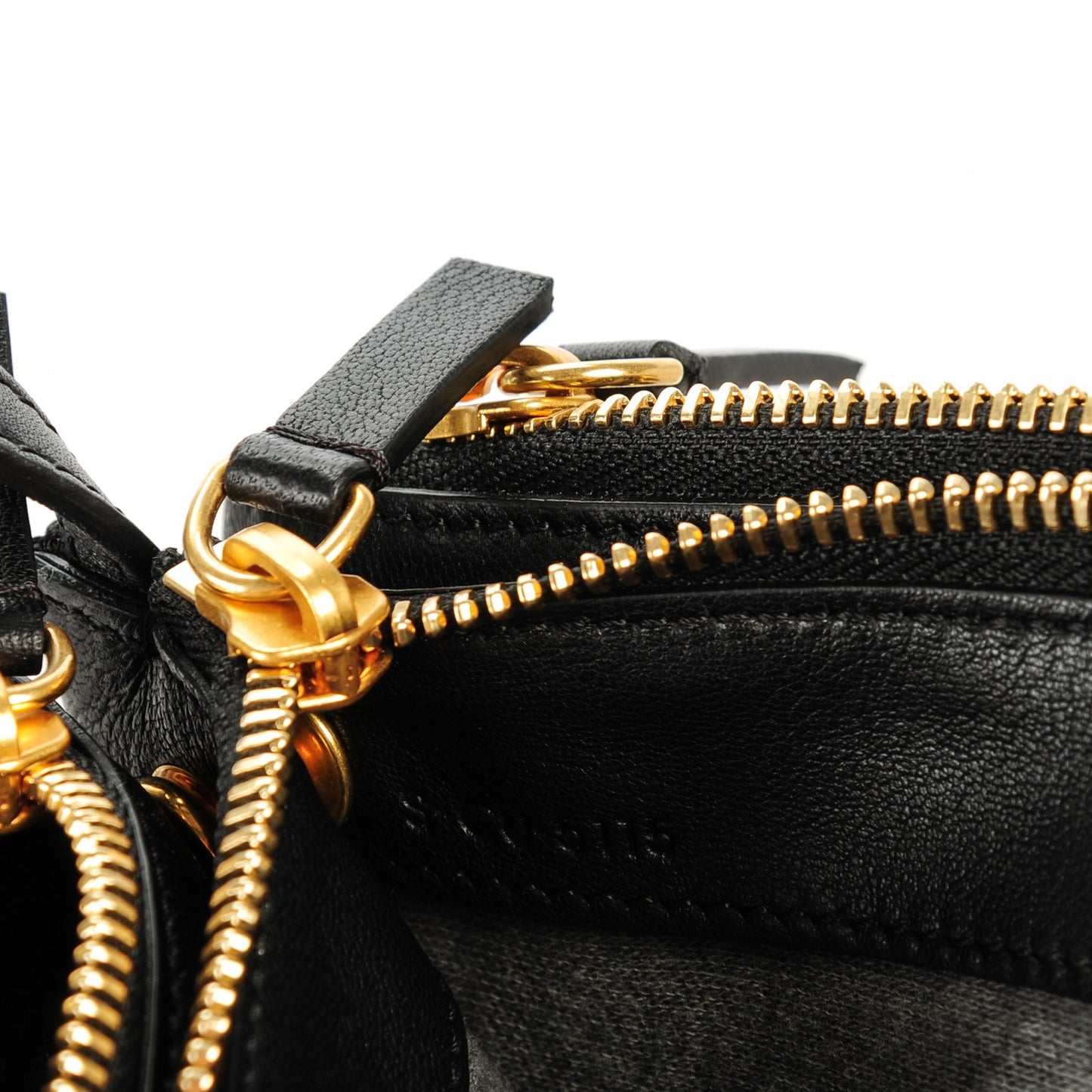 Lambskin Small Trio Crossbody Bag Black