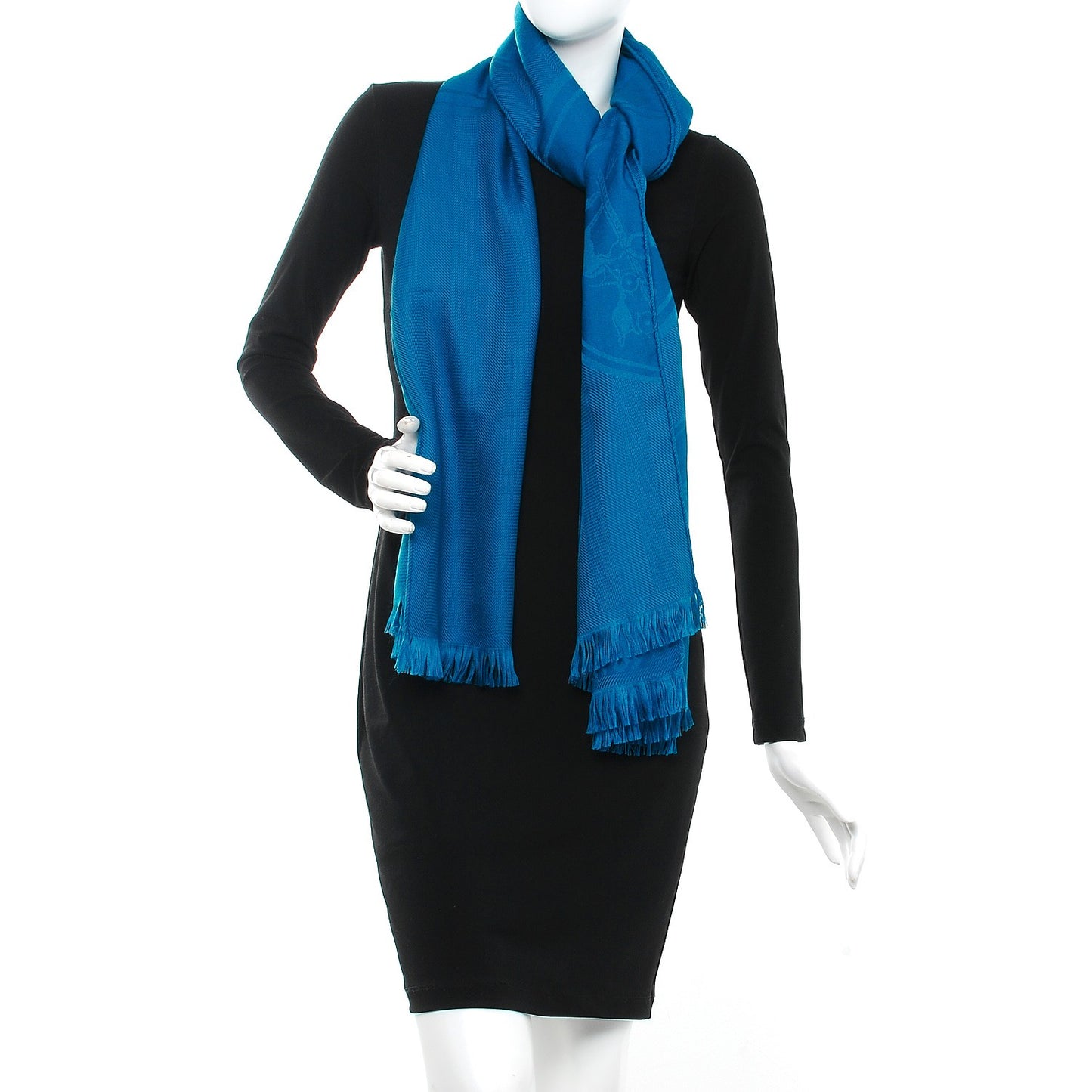 Cashmere Silk New Libris Stole Cobalt
